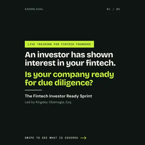 Fintech Investor Ready Sprint: Register Your Interest