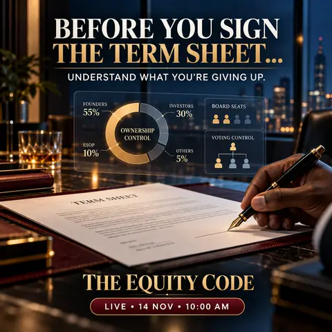THE EQUITY CODE — LIVE LEGAL TRAINING FOR FOUNDERS