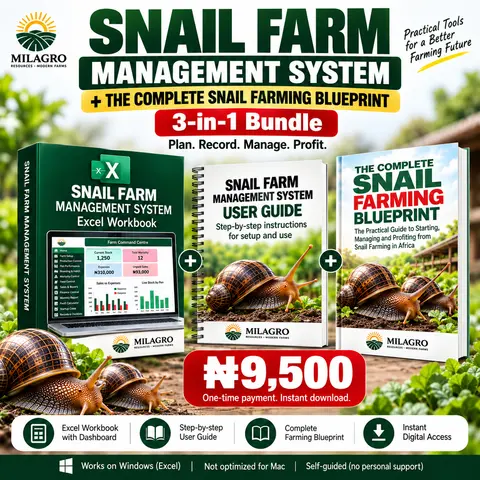 Snail Farm Management System + The Complete Snail Farming Blueprint (3-in-1 Bundle)