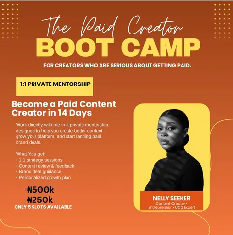 The Paid Creator BOOT CAMP