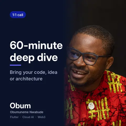 60-Minute Deep Dive with Obum (Code, Architecture or Product)
