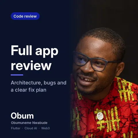 Code Review: Full App, up to about 20k lines (Flutter, Web, AI, Web3)
