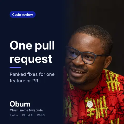 Code Review: One Pull Request or Feature (Flutter, Web, AI, Web3)