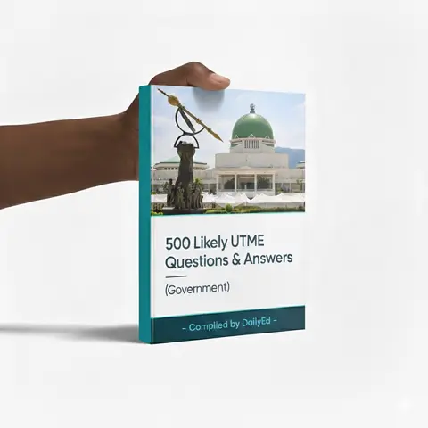 GOVERNMENT UTME : 500 likely Questions with Answers