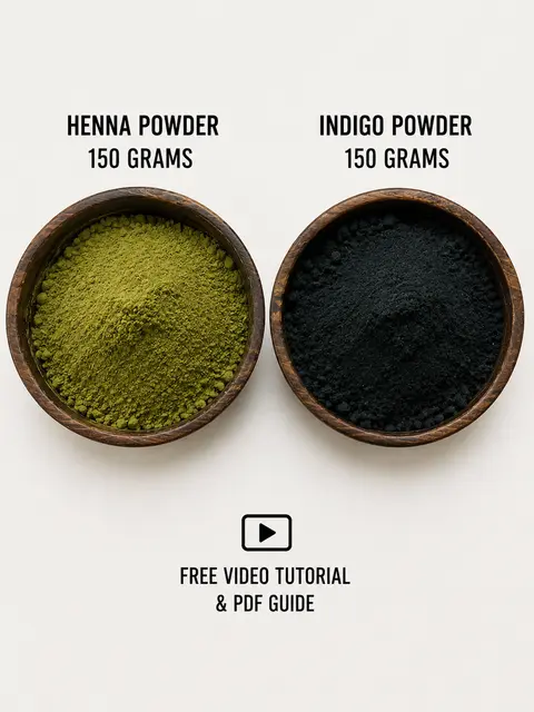 Natural Hair Dye Powders (300g) + Free Video Tutorial & PDF Guide (UK Shipping Only)