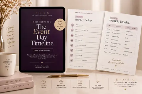 The Event Day Timeline Template