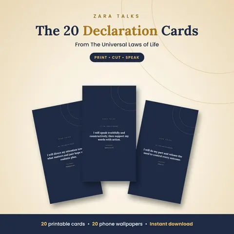 The 20 Declaration Cards – The Universal Laws of Life