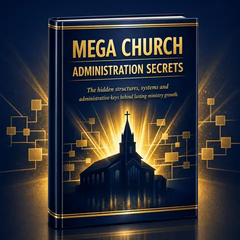 Mega Church Administration Secrets plus bonus -The Hidden Structures, Systems & Administrative Keys Behind Lasting Ministry Growth