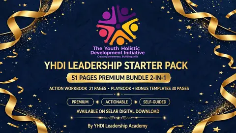 YHDI Leadership Starter Pack - 51 Pages Premium (Workbook + Playbook + Templates)
